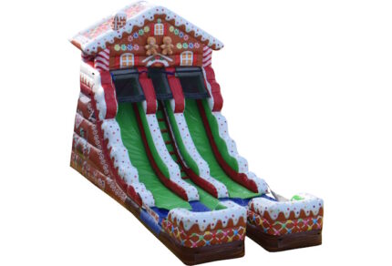 18' Gingerbread Candy Slide - 2 Lane - Bounce 'N' More