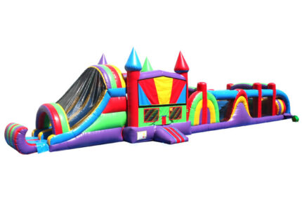 65' Rainbow Obstacle Course Rental Dallas, TX
