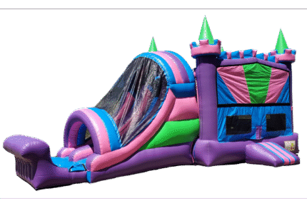 Purple Rainbow Castle Combo Rental Dallas, TX